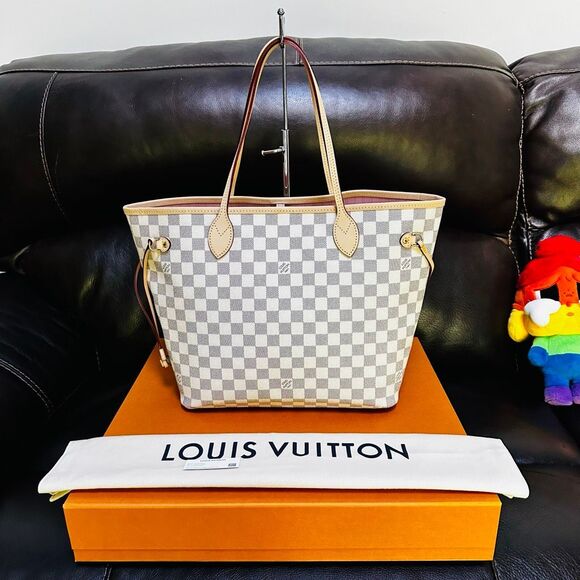 Louis Vuitton Neverfull MM Damier Azur Pink - Picture 1 of 16